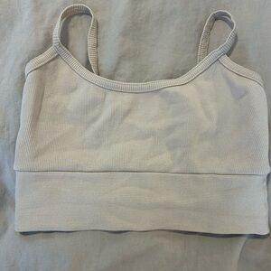 OR a local designer , Women's Cream Ribbed Crop Top